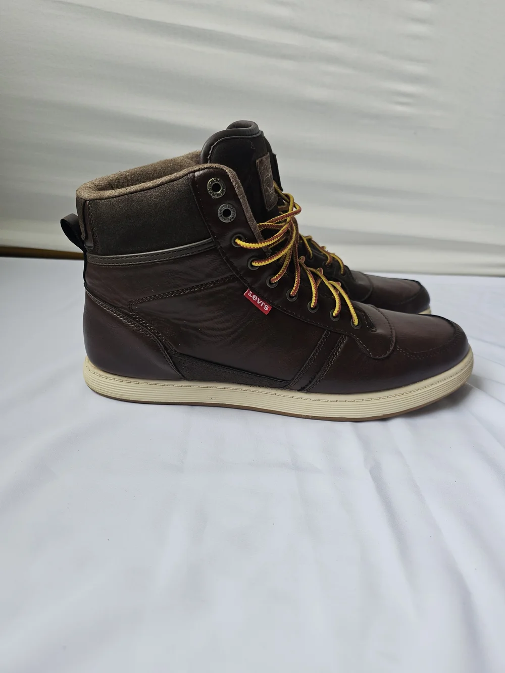 Levi's Men's Mason Hi Top Sneaker Boots - Brown Leather & Suede